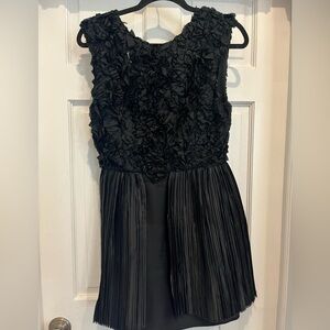 Black Textured Cocktail Dress